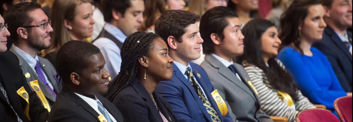 Honors Convocation attendees sit in audience.