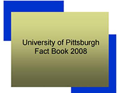 University of Pittsburgh Fact Book 2008 cover