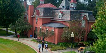 students walking on Pitt-Titusville campus